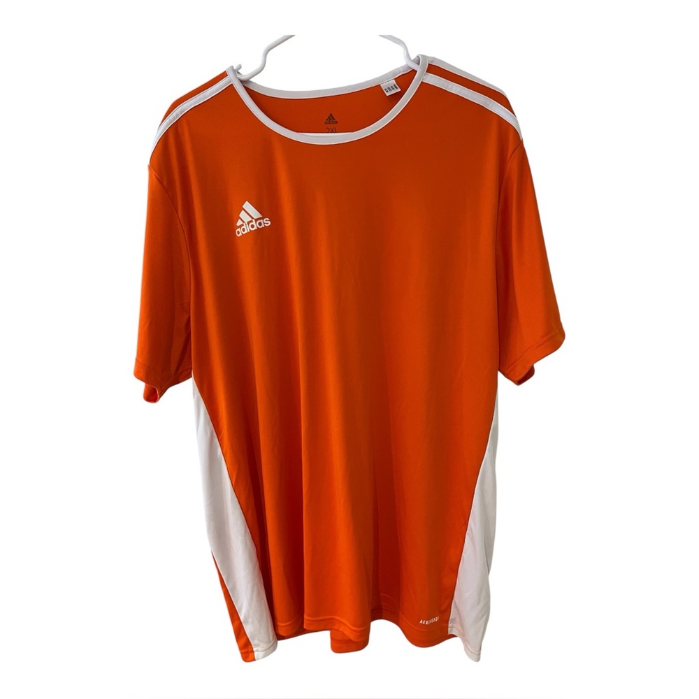 Adidas Soccer Jersey Mens Small Orange White Striped Entrada Size XXL
